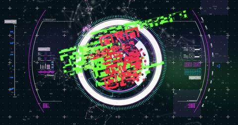 Futuristic QR Code with Digital Interface Elements - Download Free Stock Images Pikwizard.com