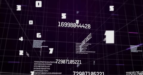 Dynamic Numbers and Data Processing on Digital Grid Background - Download Free Stock Images Pikwizard.com