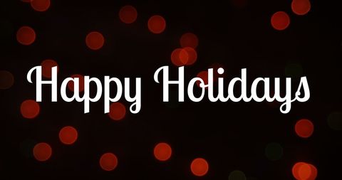 Festive Winter Holiday Background with Happy Holidays Text