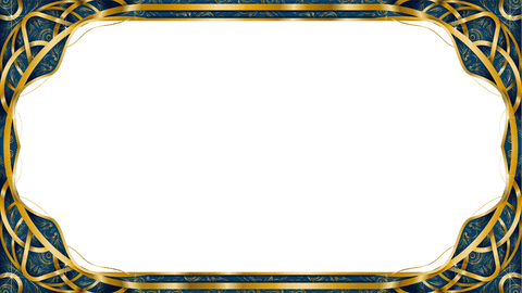 elegant ornate frame with golden ribbons on transparent background - Download Free Stock Videos Pikwizard.com