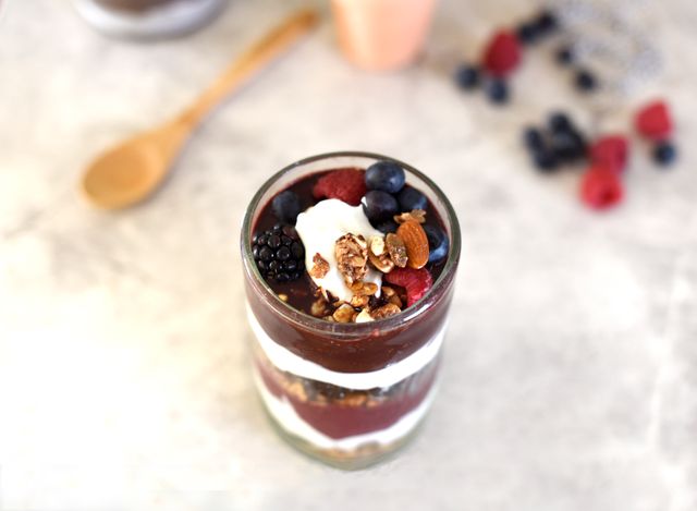 Layered Yogurt Parfait with Fresh Berries and Granola - Download Free Stock Photos Pikwizard.com