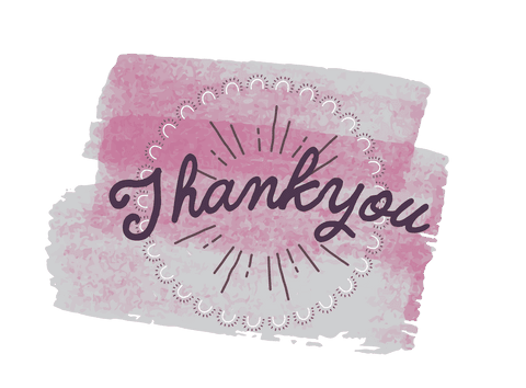 Stylish Thank You Text on Transparent Background