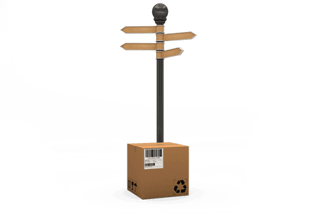 transparent road sign with cardboard box base signals navigation - Download Free Stock Videos Pikwizard.com