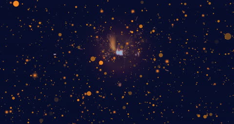 Animated Light Particles on Dark Background