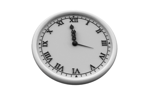 white wall clock with roman numerals on transparent background - Download Free Stock Videos Pikwizard.com