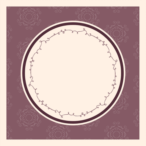 elegant beige purple decorative card with floral circle - Download Free Stock Videos Pikwizard.com