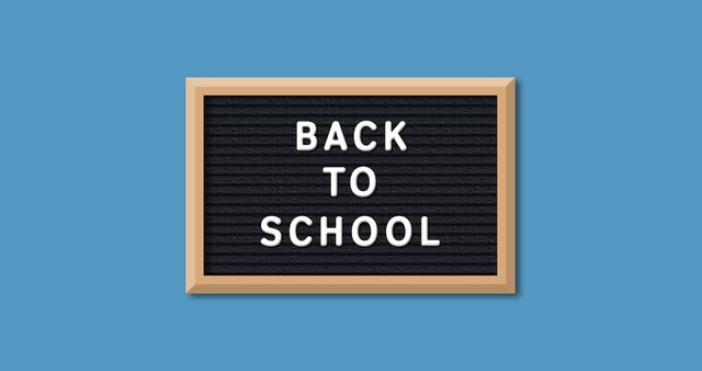 Back to School Message on Letter Board with Blue Background - Download Free Stock Images Pikwizard.com