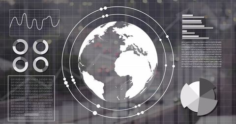 Global Data Visualization Over City Background - Download Free Stock Images Pikwizard.com