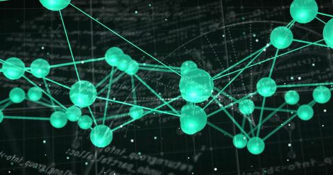 Digital Network Connections with DNA Strands on Black Background - Download Free Stock Images Pikwizard.com