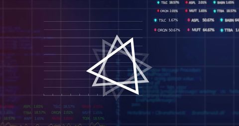 Abstract Triangular Design with Financial Data Background - Download Free Stock Images Pikwizard.com