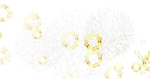 Golden Stars and Sparkles on White Background for Celebration - Download Free Stock Images Pikwizard.com