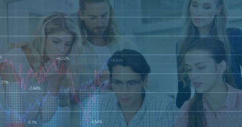 Financial Team Analyzing Market Data Trends in Modern Office - Download Free Stock Images Pikwizard.com