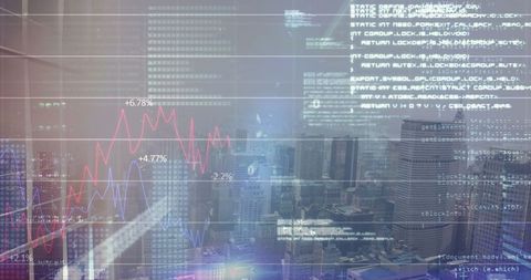 Data Analytics Overlay on Urban Cityscape Illustrating Global Connections - Download Free Stock Images Pikwizard.com