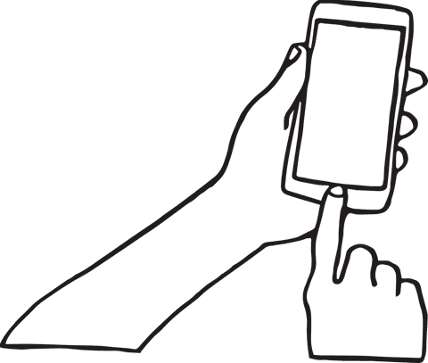 Transparent Digital Illustration Hand Holding Smartphone - Download Free Stock Videos Pikwizard.com