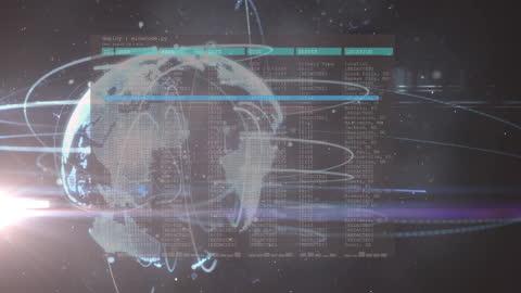 Futuristic Digital Data Communication Across Global Networks