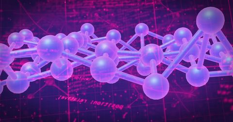 Futuristic digital network with glowing pink connections