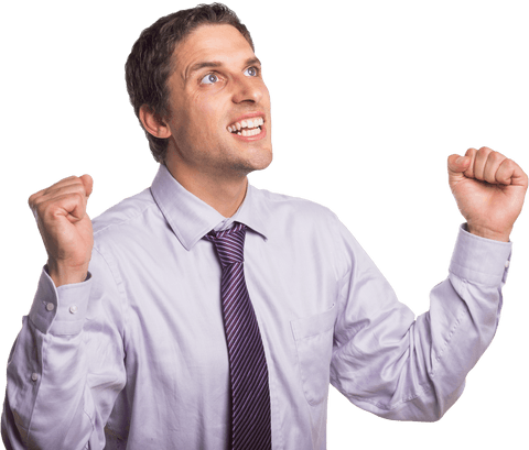 Transparent Celebrating Businessman in Formal Attire - Download Free Stock Videos Pikwizard.com