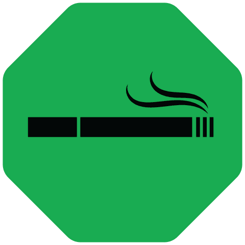 Green Sign with Smoking Cigarette on Transparent Background - Download Free Stock Videos Pikwizard.com
