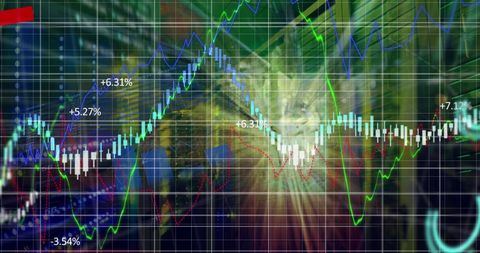 Financial Data Visualization in Server Room Setting - Download Free Stock Images Pikwizard.com