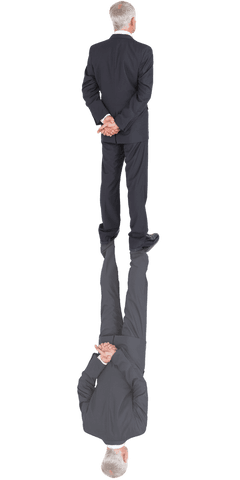 Thoughtful Businessman with Reflection Transparent Background PNG - Download Free Stock Videos Pikwizard.com