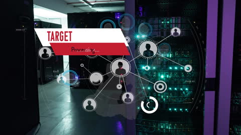 Data Processing in Server Room with Digital Interface Network