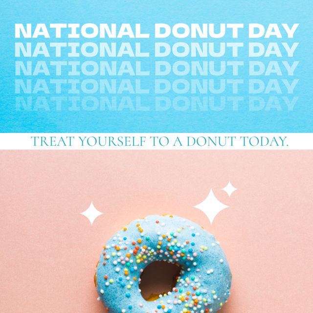 National Donut Day Celebration Poster - Download Free Stock Templates Pikwizard.com