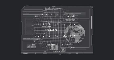 Futuristic Digital Globe with Complex Data Visualization - Download Free Stock Images Pikwizard.com