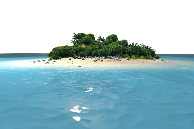 Transparent Blue Waters with Lush Island Paradise - Download Free Stock Videos Pikwizard.com