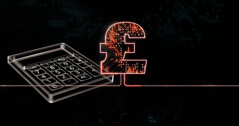 Pound Sign and Calculator Symbolizing Digital Finance - Download Free Stock Images Pikwizard.com