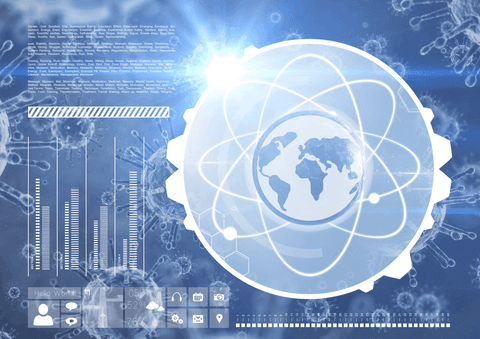 transparent digital interface with global tech elements - Download Free Stock Videos Pikwizard.com
