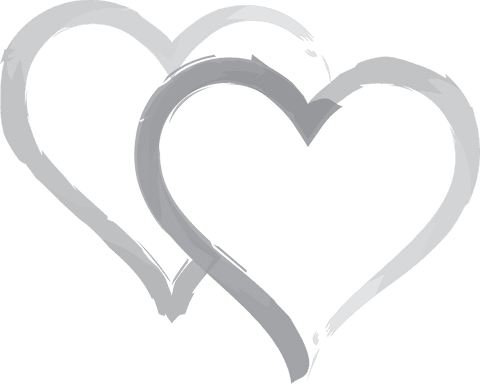 Two Linked Grey Hearts on Transparent Background - Download Free Stock Videos Pikwizard.com