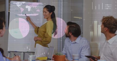 Diverse Business Team Analyzing Global Financial Data Trends