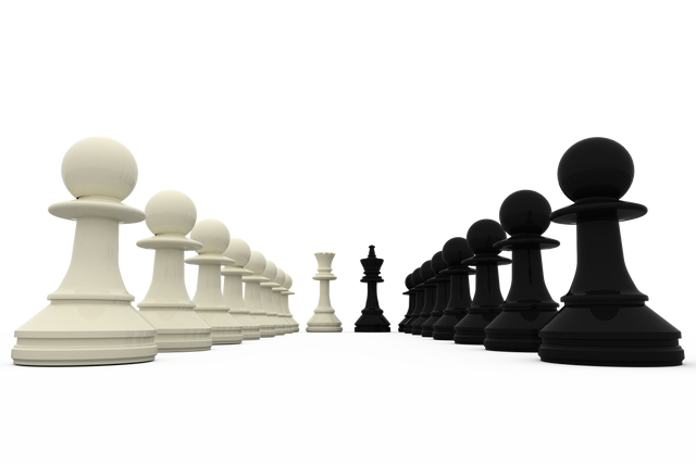 Transparent chess game with black and white pawns on grid - Download Free Stock Videos Pikwizard.com