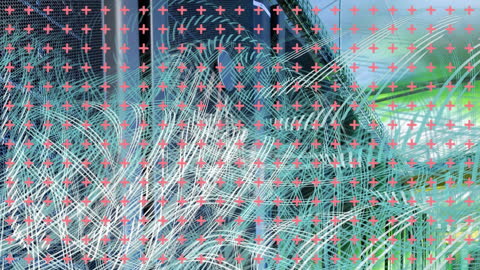 Futuristic Data Processing with DNA Animation Overlay