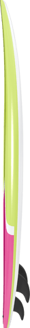 transparent surfboard with pink and green design reflecting light - Download Free Stock Videos Pikwizard.com
