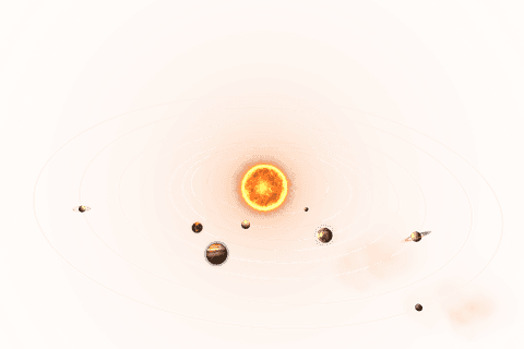 transparent illustration of solar system with orange background - Download Free Stock Videos Pikwizard.com