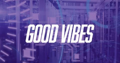 good vibes with digital technology interface in server room - Download Free Stock Images Pikwizard.com