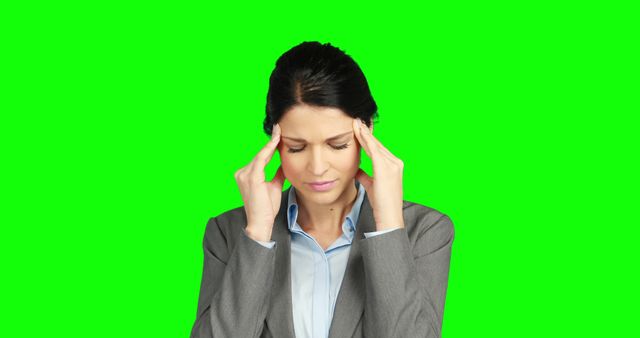 Stressed Businesswoman Experiencing Headache - Download Free Stock Images Pikwizard.com