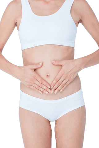 Transparent Wellness Concept Featuring Stomach Discomfort - Download Free Stock Videos Pikwizard.com