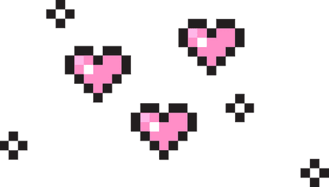 Pixel Art Hearts Floating on Transparent Background with Sparkles - Download Free Stock Videos Pikwizard.com