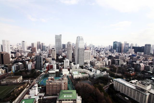 Aerial View of Tokyo Skyline with Modern Skyscrapers - Download Free Stock Photos Pikwizard.com