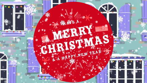 Festive Christmas Animation with Snow and Seasonal Greeting