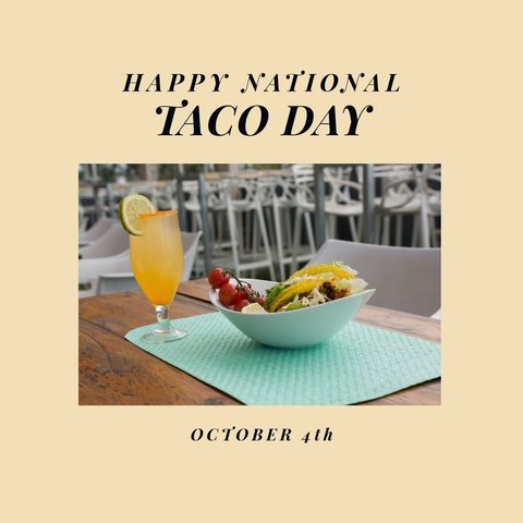 Colorful Taco Meal Celebrating National Taco Day