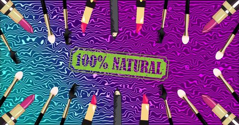 Colorful makeup essentials with 100% natural concept