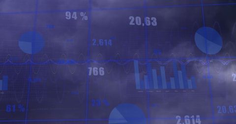 Abstract Data Visualization and Network Graph against Grey Background - Download Free Stock Images Pikwizard.com