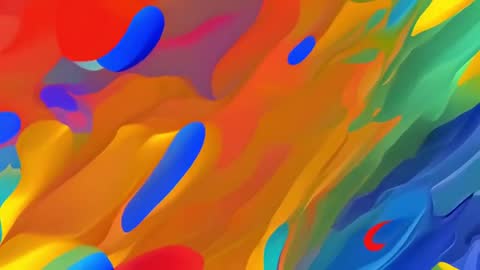 Vibrant Abstract Shapes with Dynamic Colors and Motion