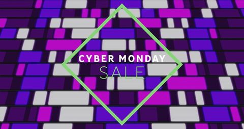 Cyber monday sale promotion with neon design