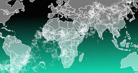 digital world map with network connections on gradient background - Download Free Stock Images Pikwizard.com