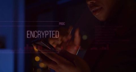 Cybersecurity Specialist Engaging with Smartphone Technology