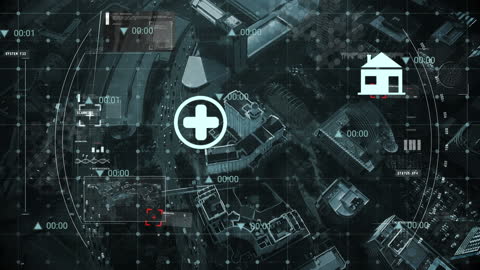 Futuristic Virtual Interface with Digital Network Mapping